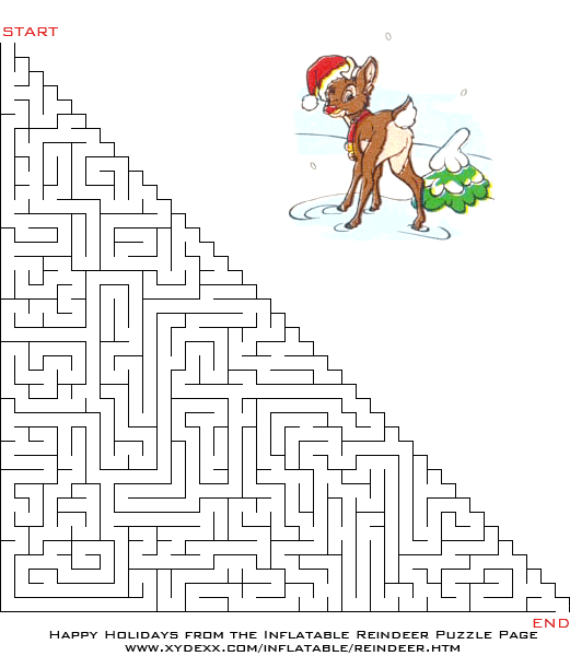 inflatable reindeer puzzle page maze