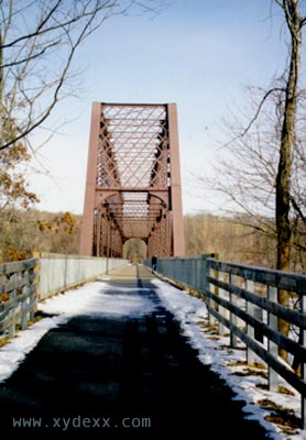 The old railroad bridge over the Croton Reservoir